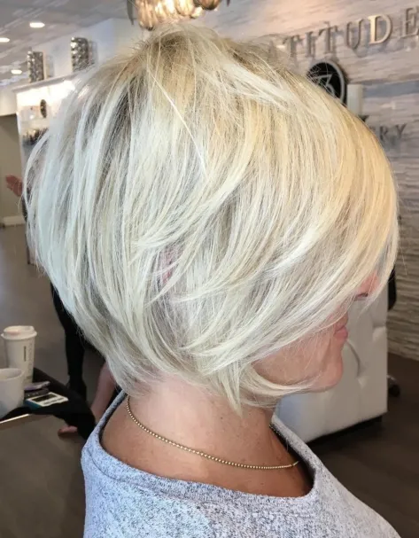 Short Layered Blonde Hairstyle