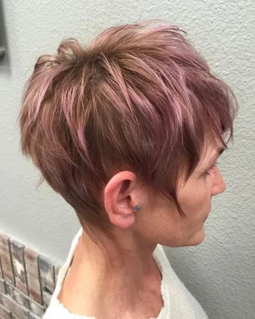Short Messy Lilac Hairstyle