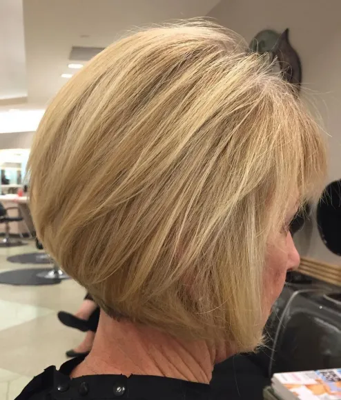 Soft Blonde Bob with Bangs
