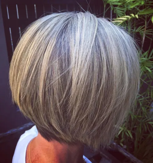 Straight Gray Haircut
