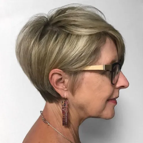 Tapered Bronde Pixie Over 60