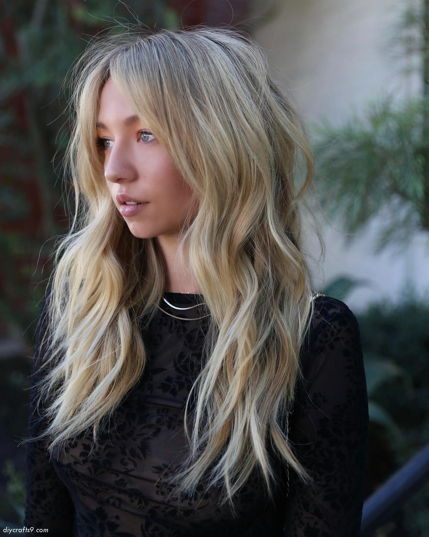 Voluminous Blonde Shaggy Hairstyle