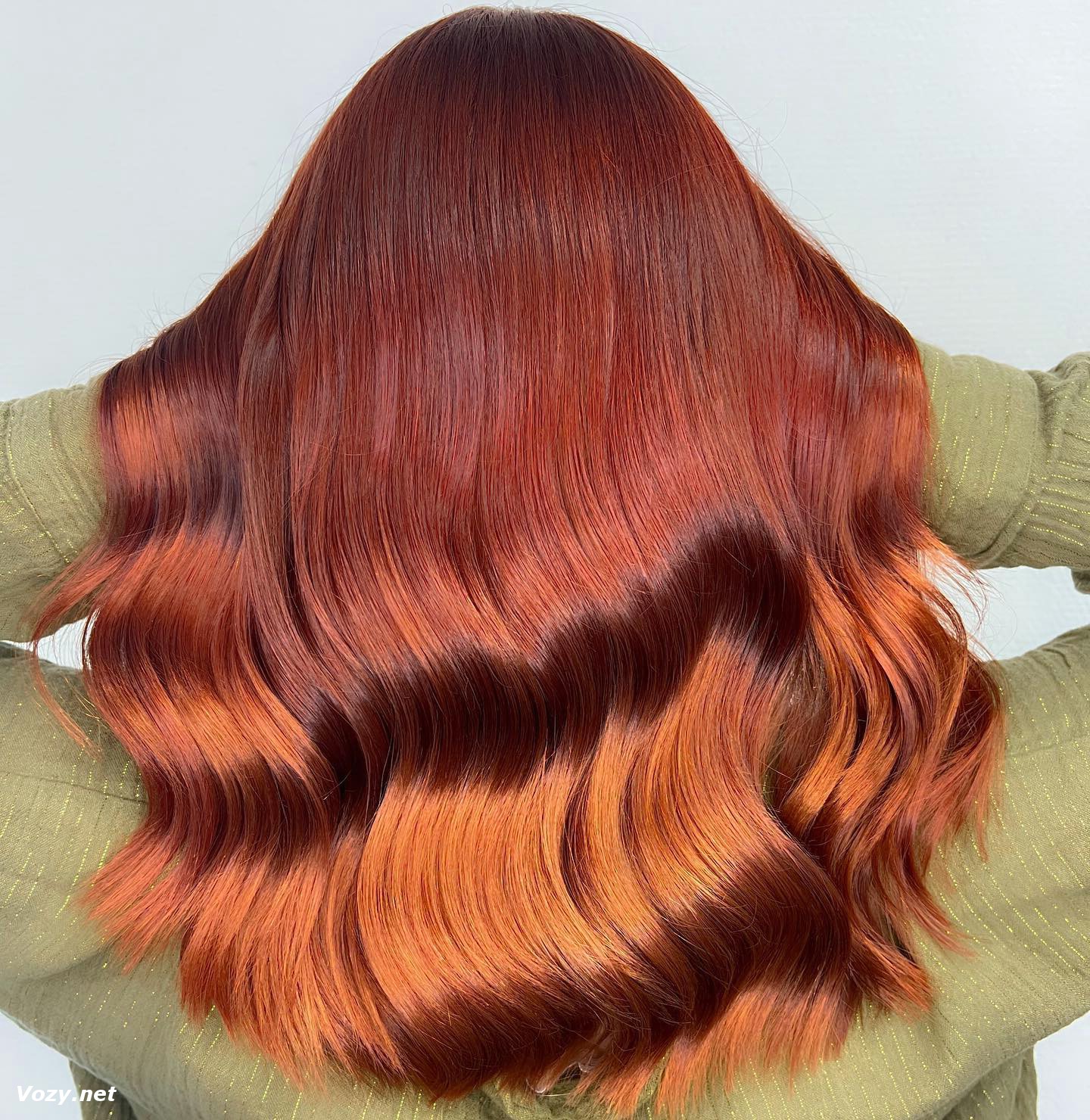 Warm toned Red U shaped Hair