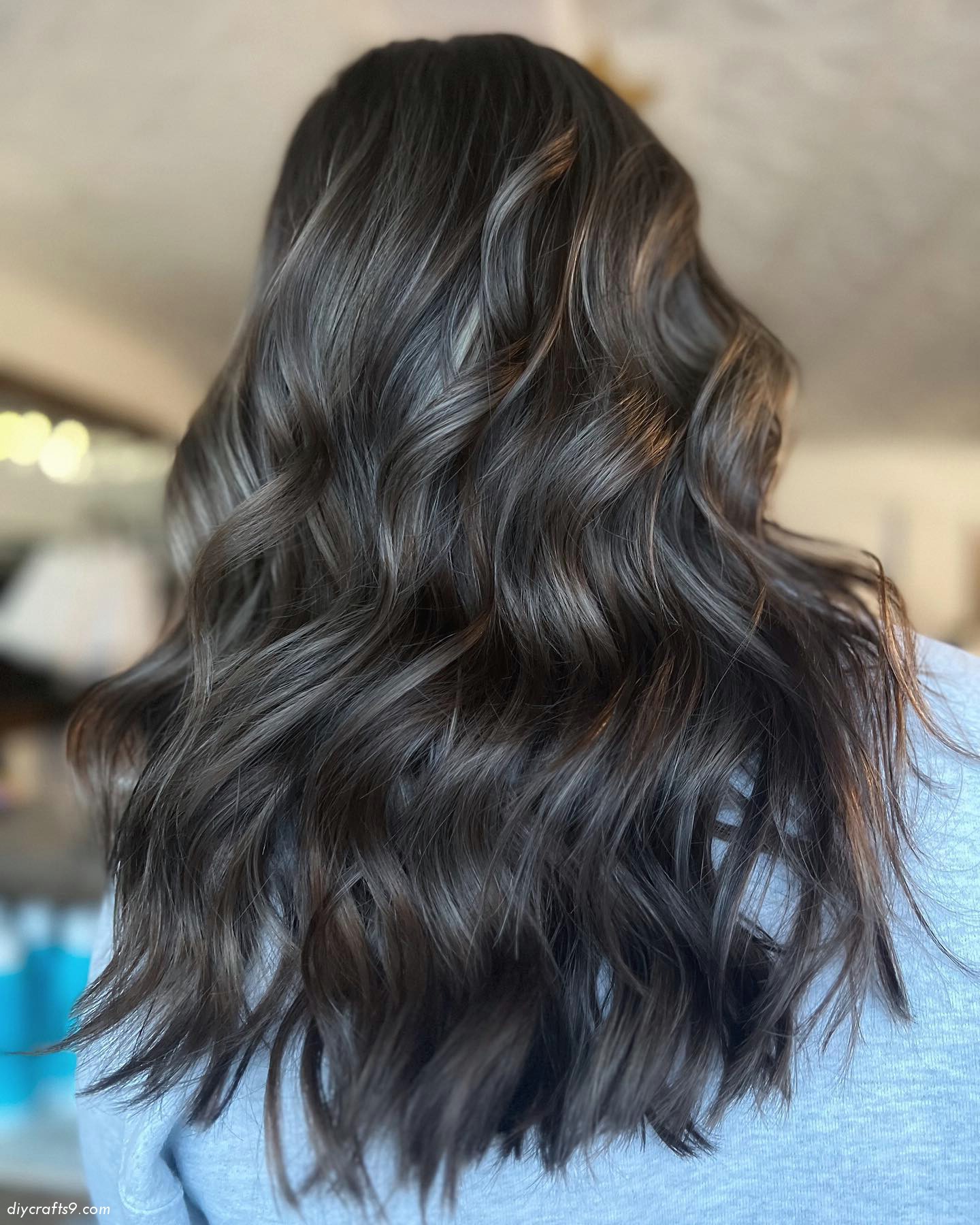 Wavy Look Mushroom Hair Color