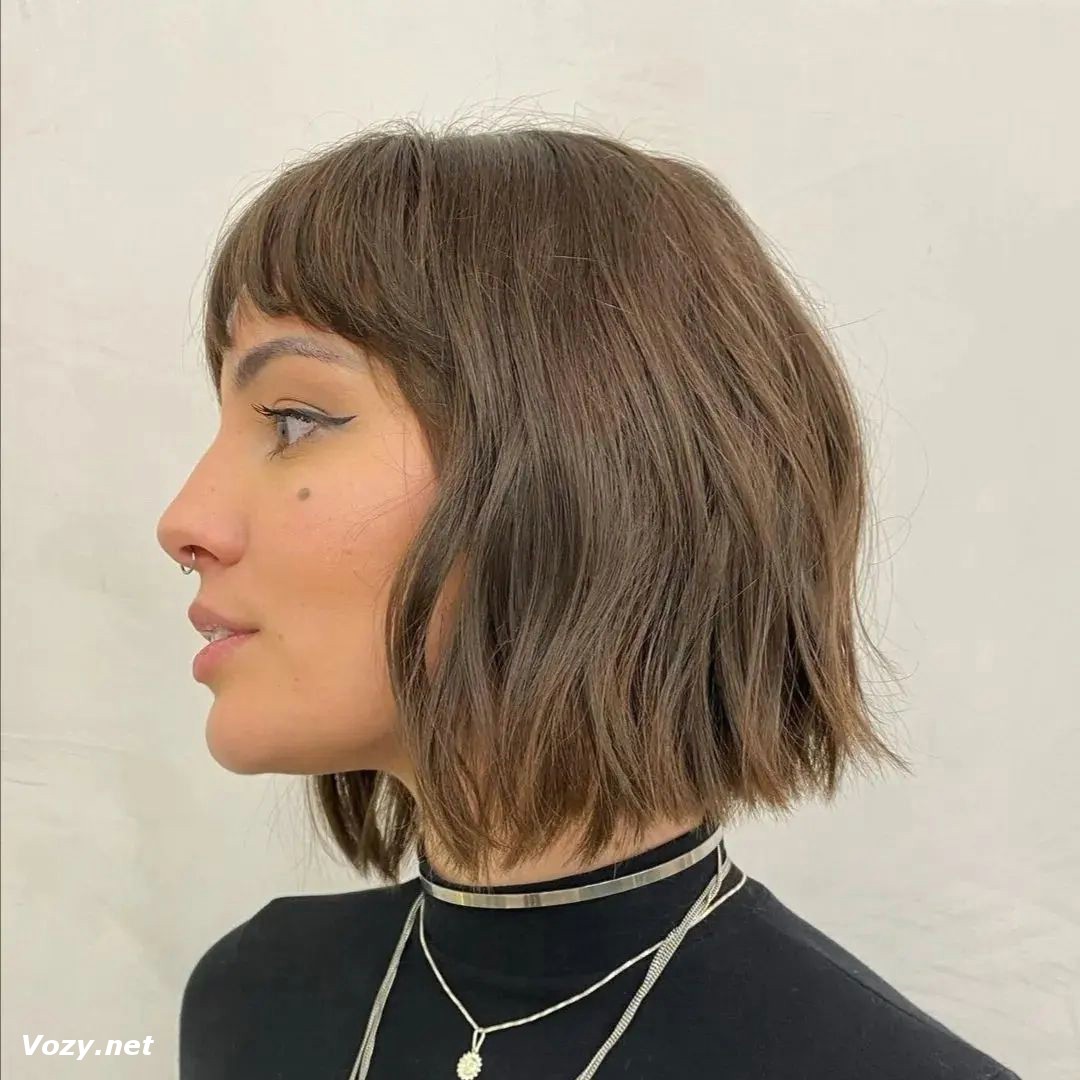 Wavy Razor Bob Hairstyle