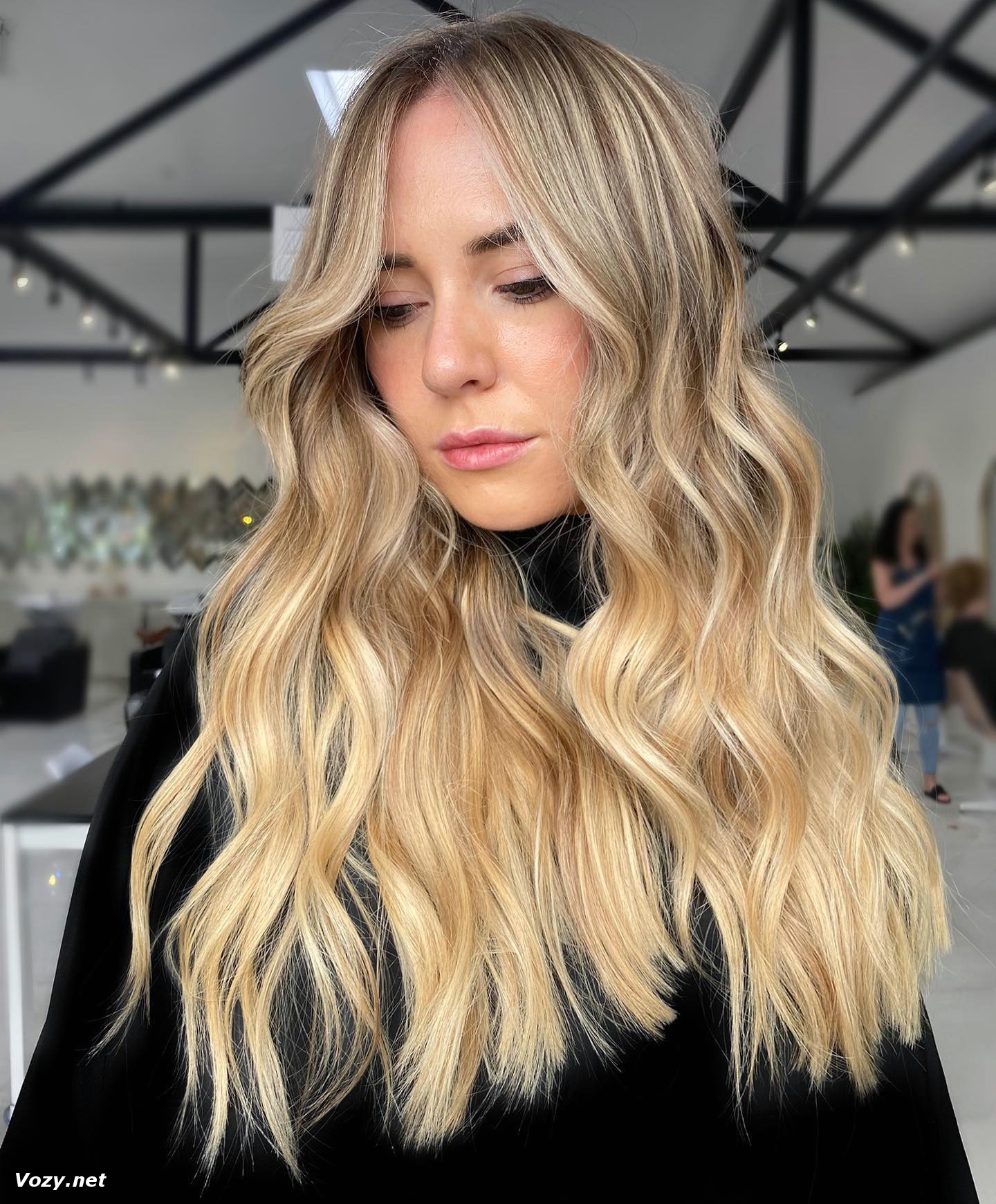 Yellow Blonde U shaped Hair