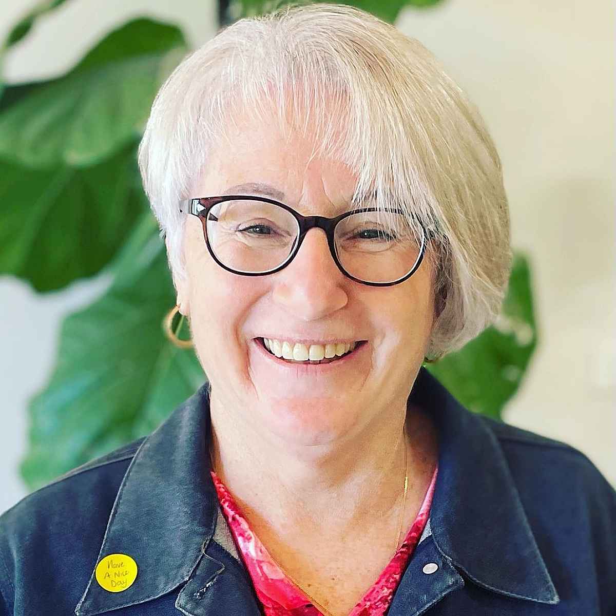 asymmetrical bob for mature women in their sixties