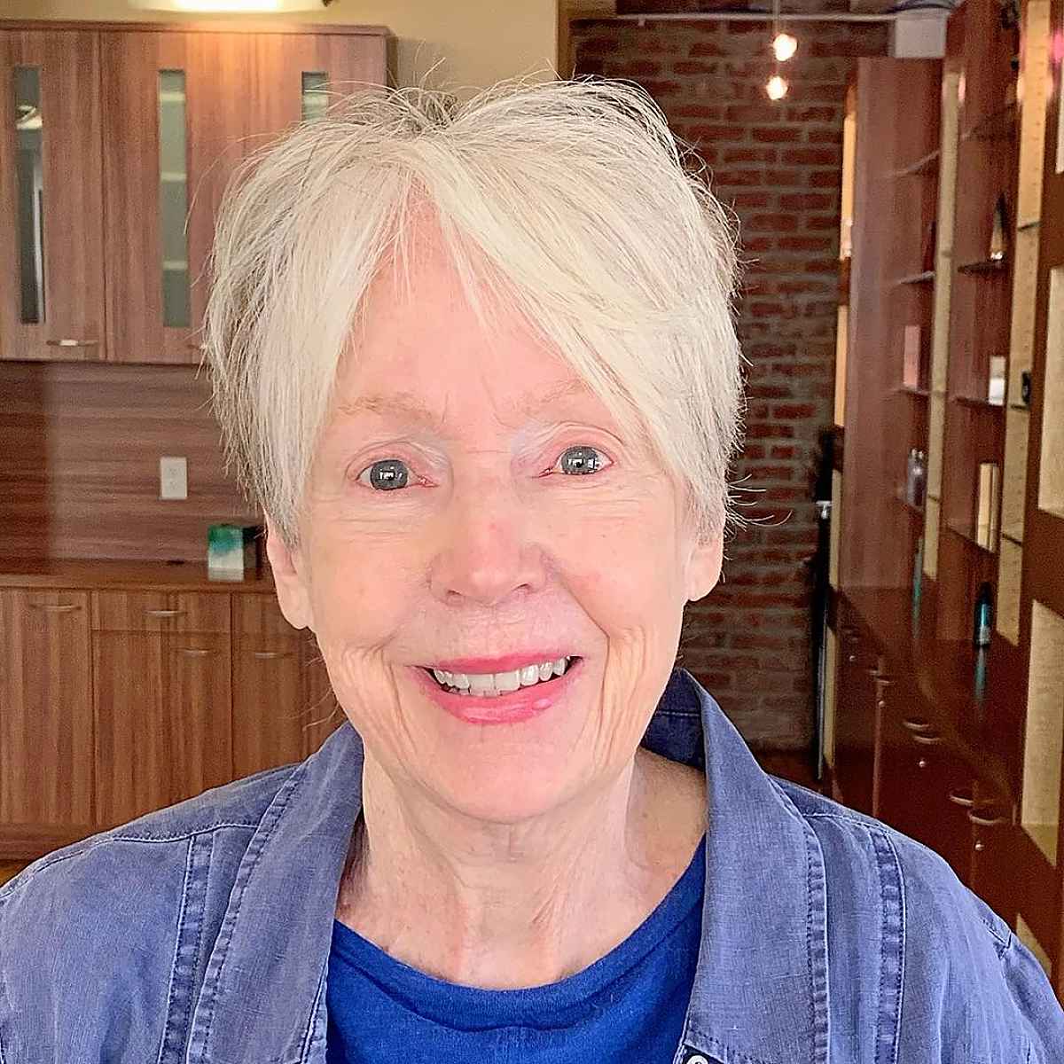 beautiful long pixie cut