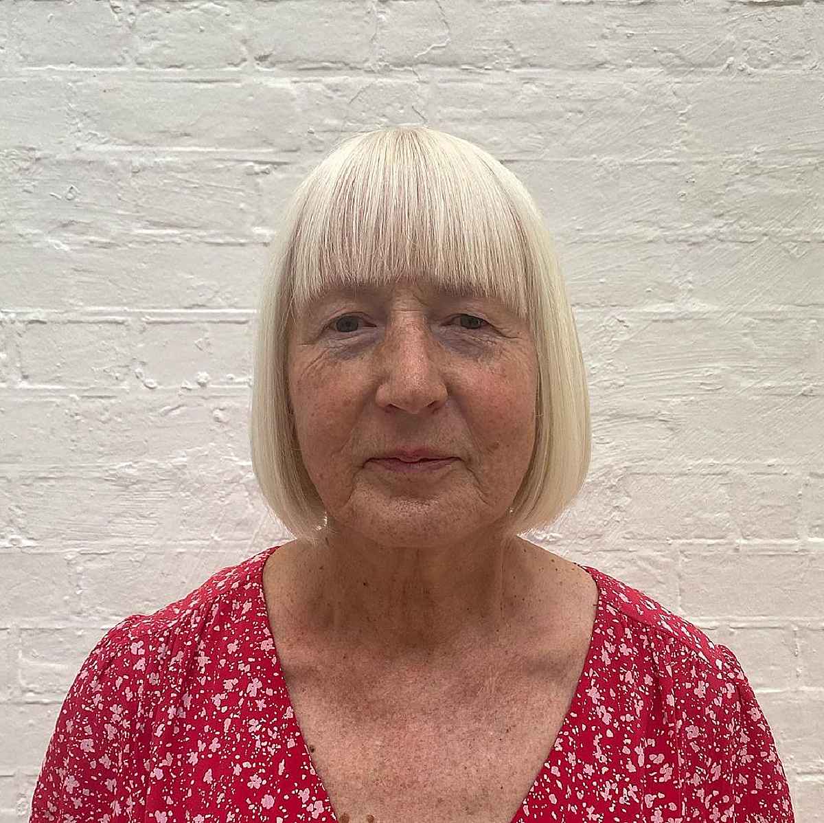 bobbed cut with fringe for a lady over 70