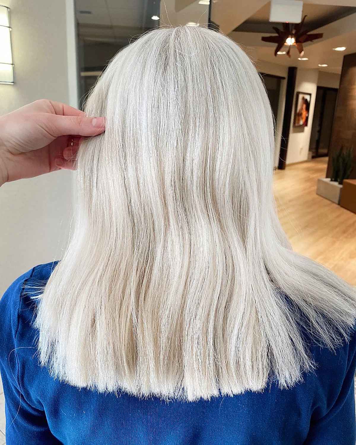 bright white blonde