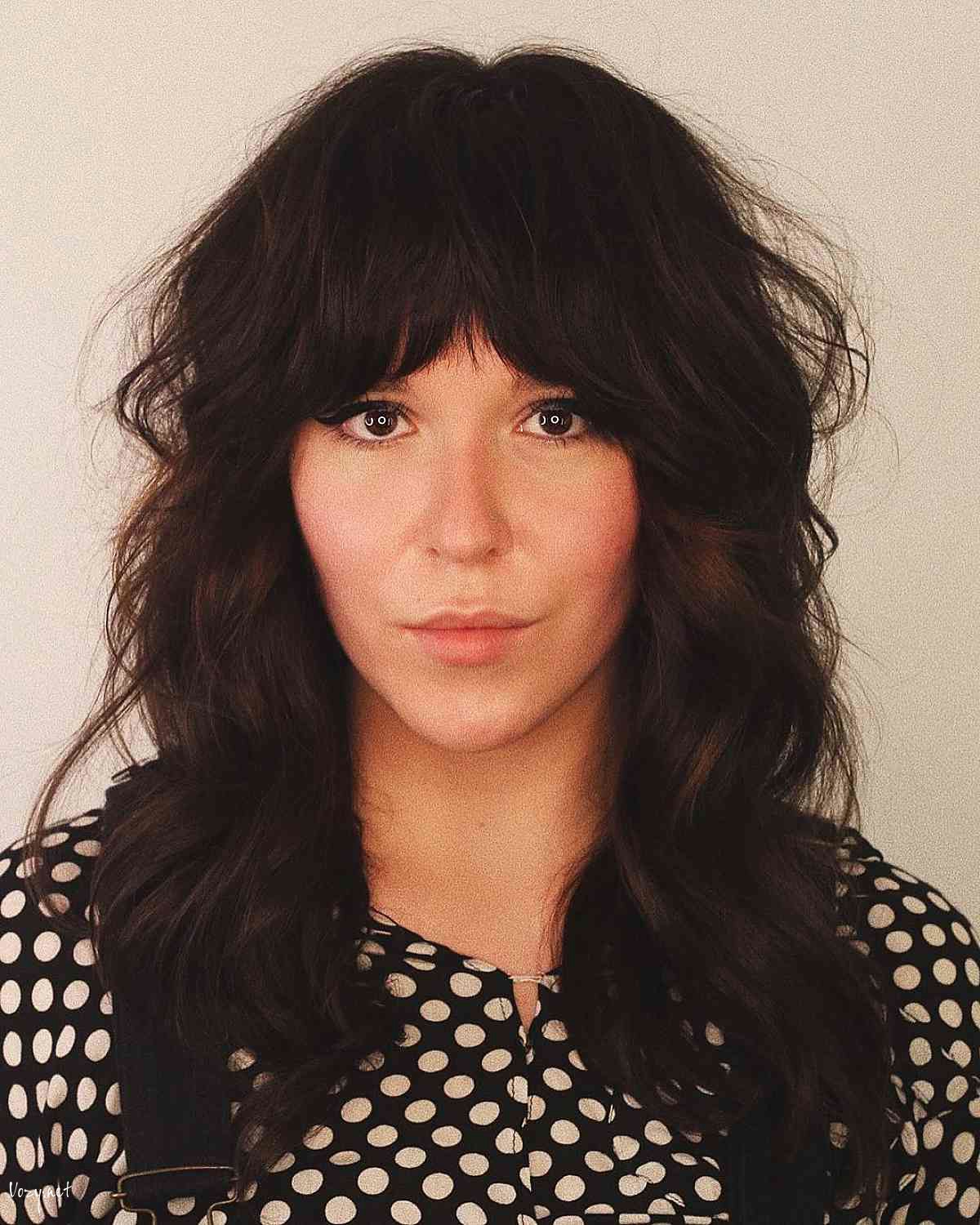 brunette shag haircut