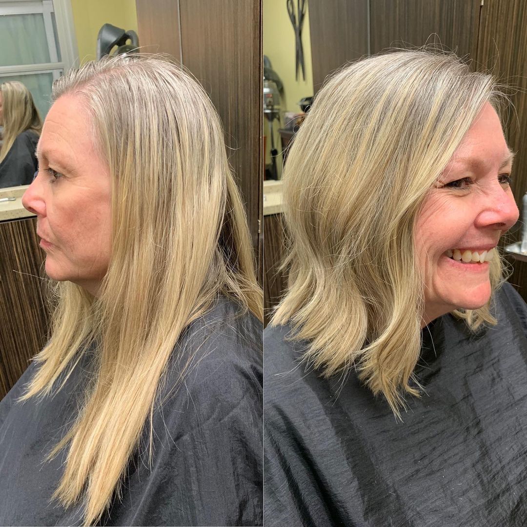 choppy long bob for fine hair