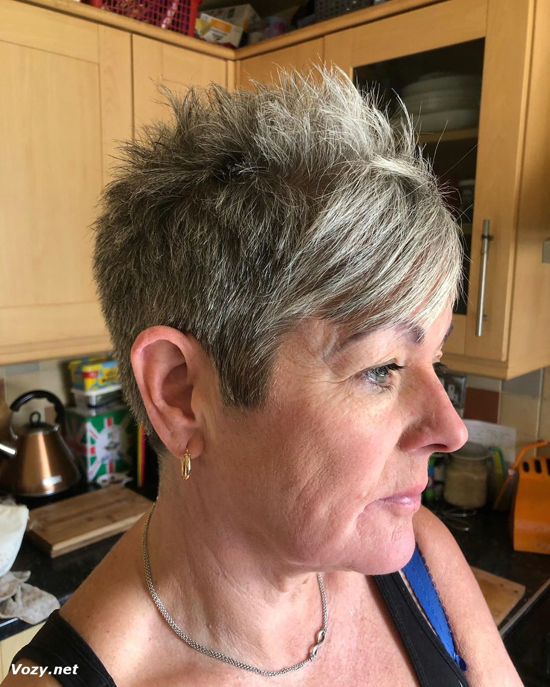 choppy pixie for older women