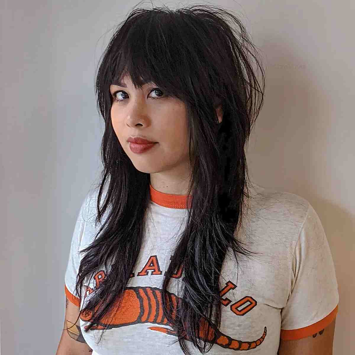 classic long shag haircut
