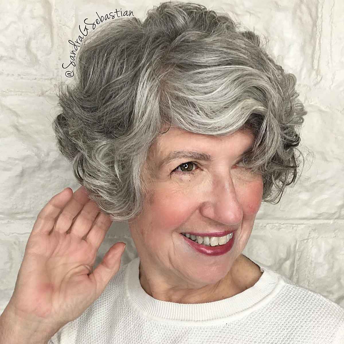 curly bob for women past seventy