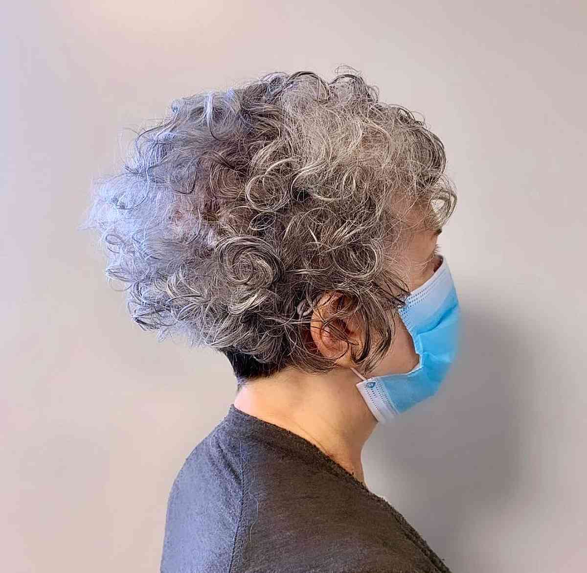 curly wedge crop for a 70 year old woman