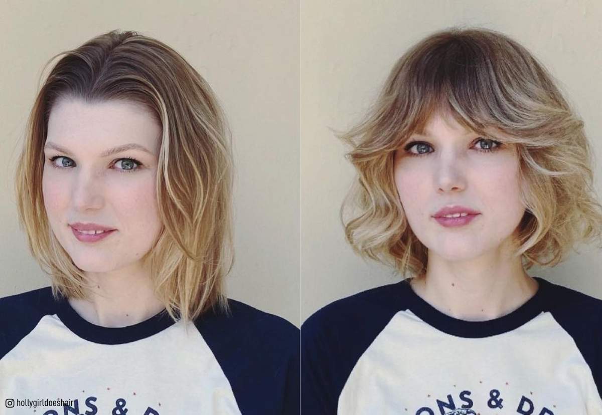 curtain bangs for round face shapes