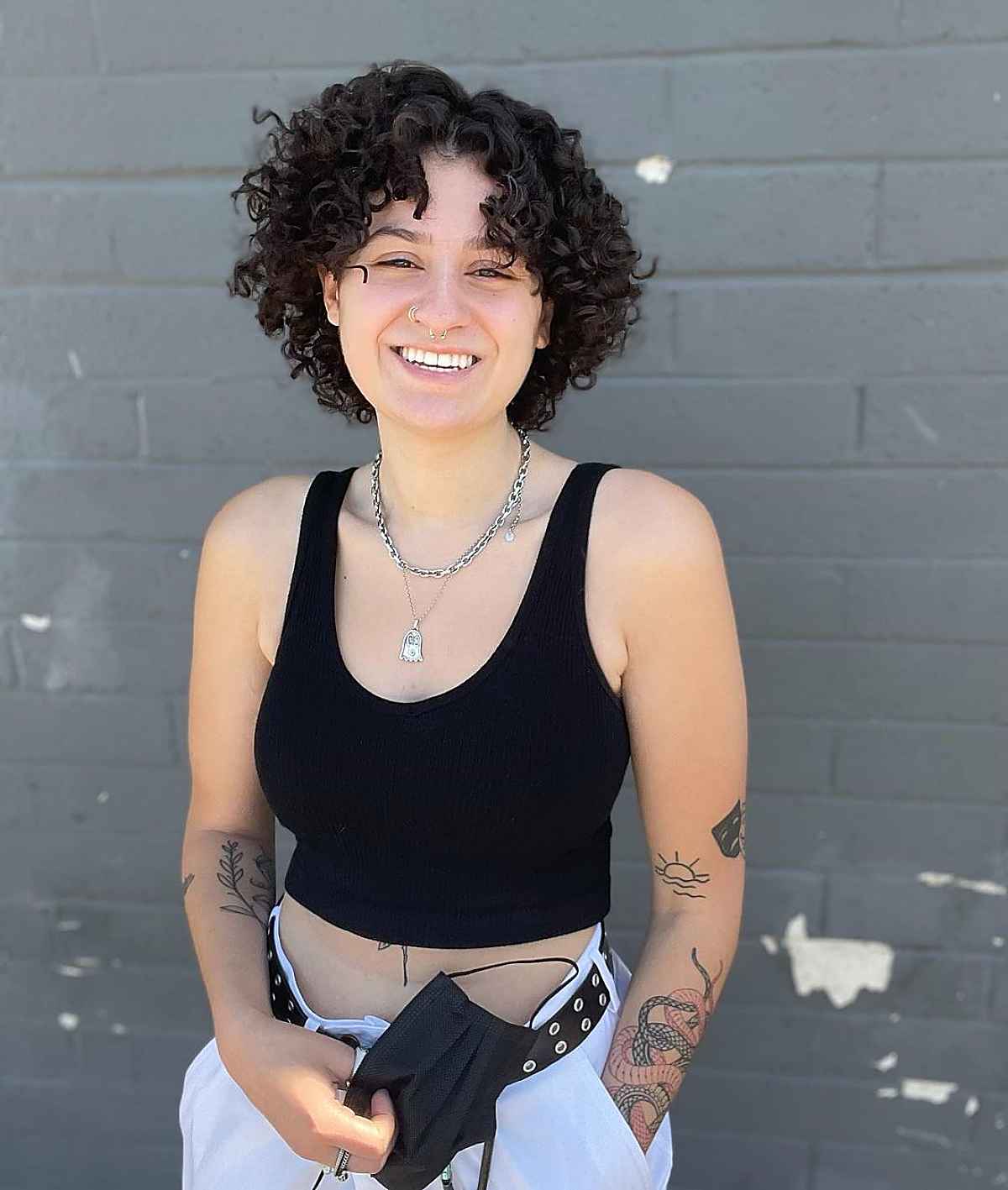 curtain bangs for short curly hair