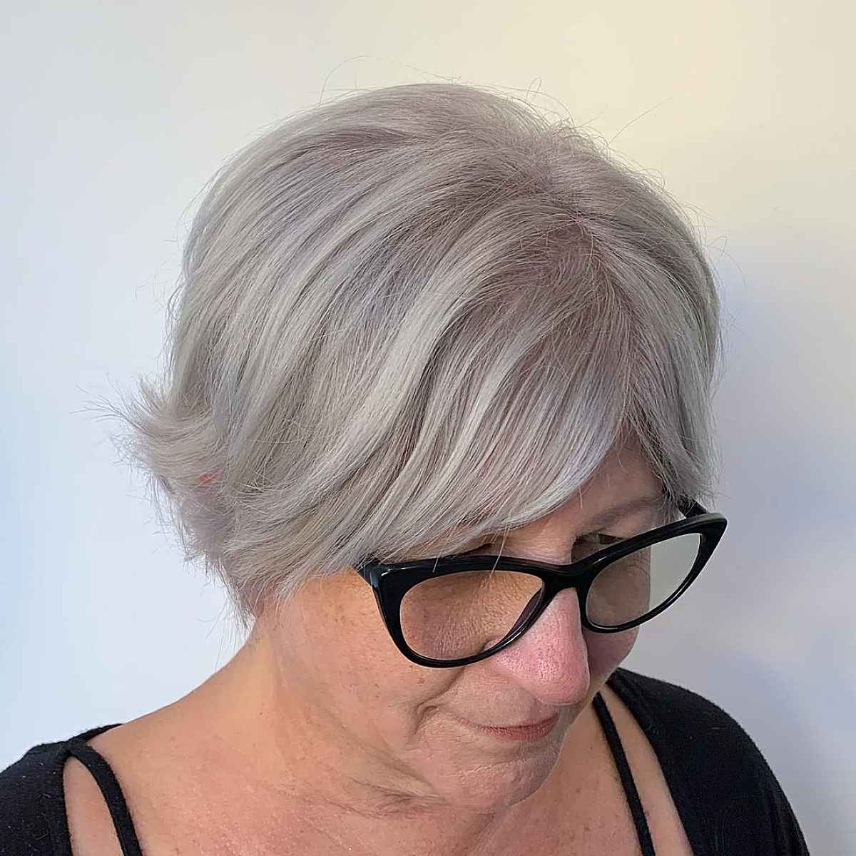 curtain bangs for women over 60 with short hair