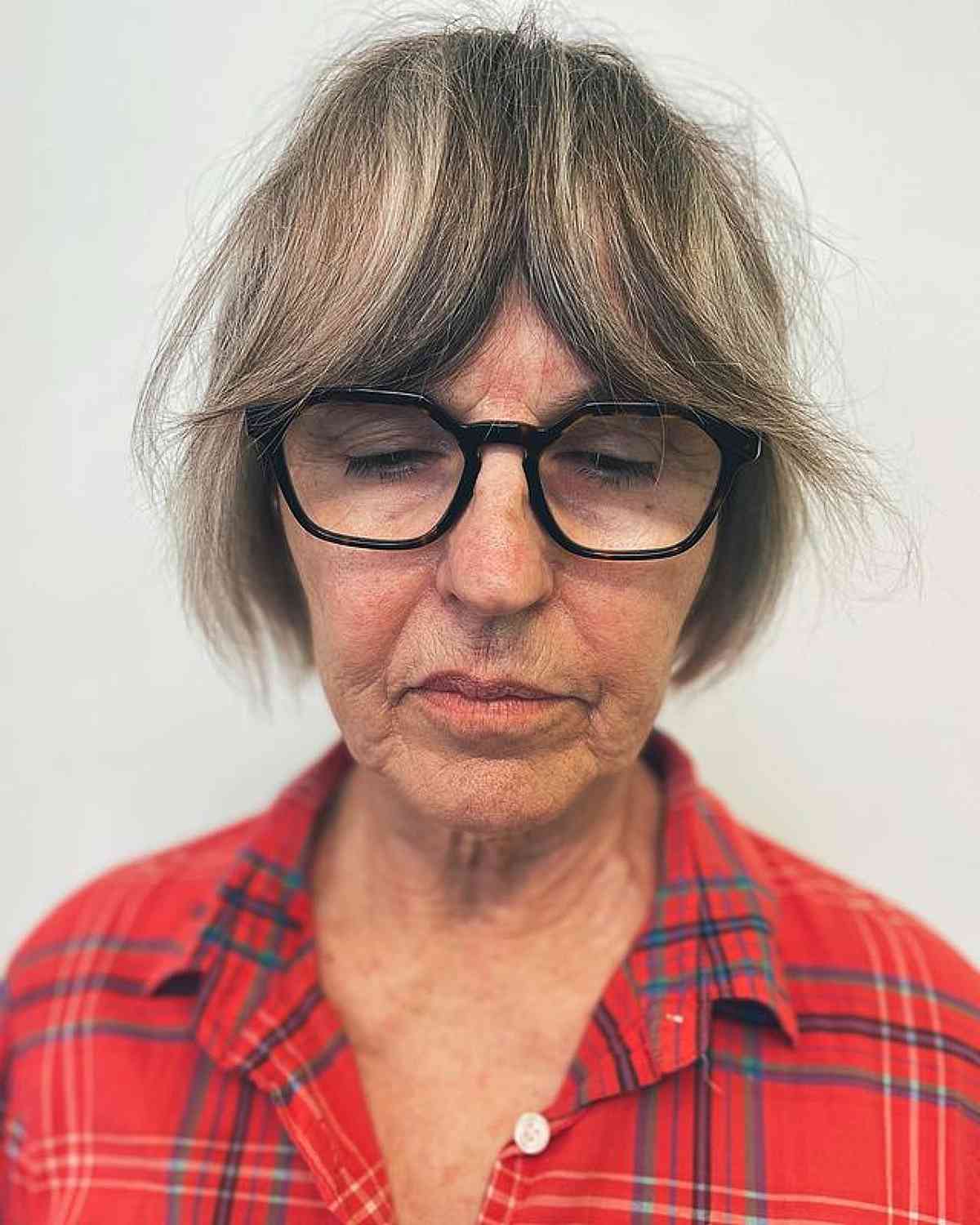 curtain bangs for women over 60