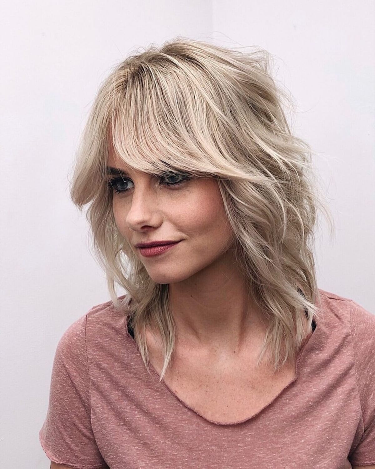 curtain bangs on shag haircut