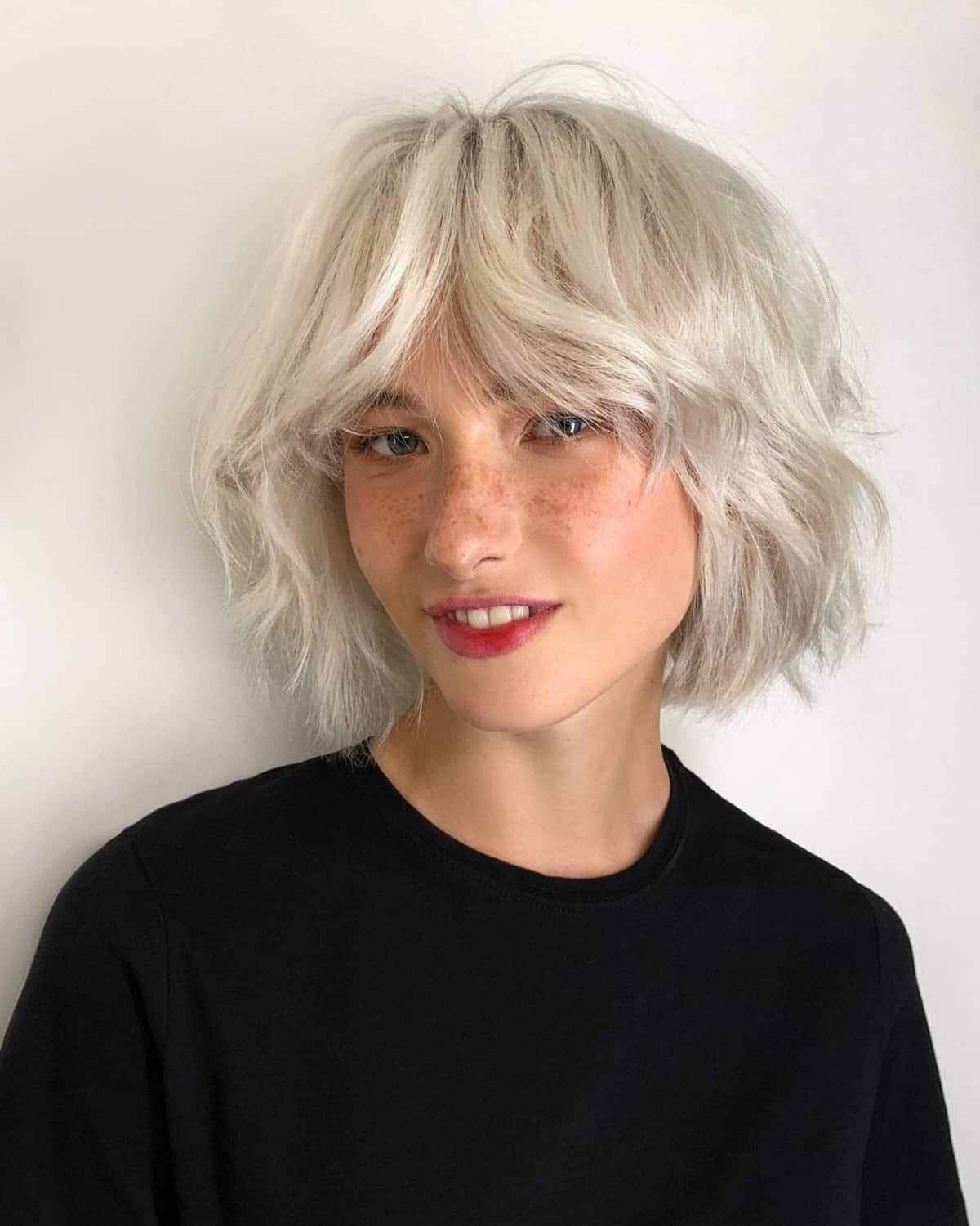 curtain bangs on short hair