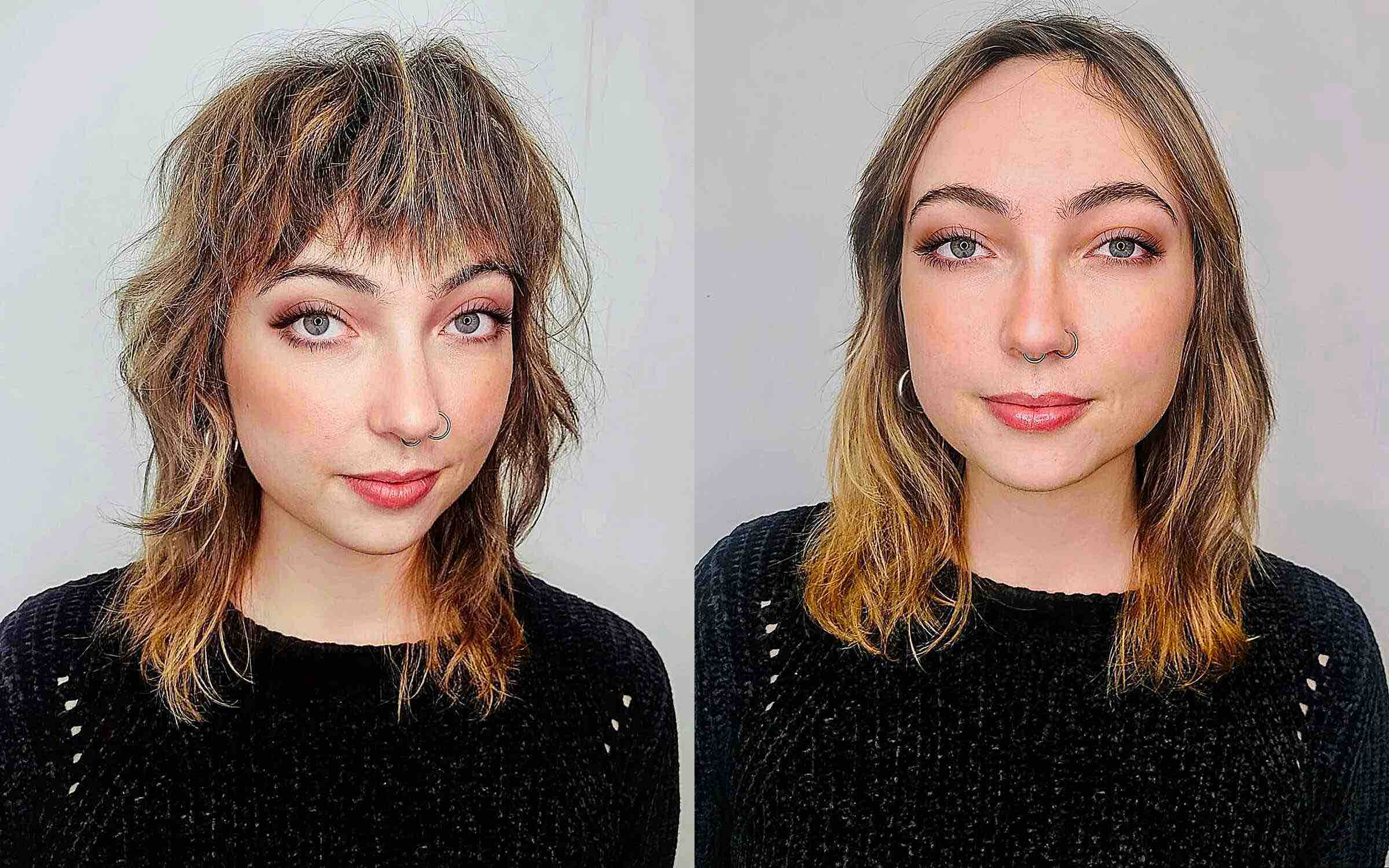 deciding on shag haircut with bangs