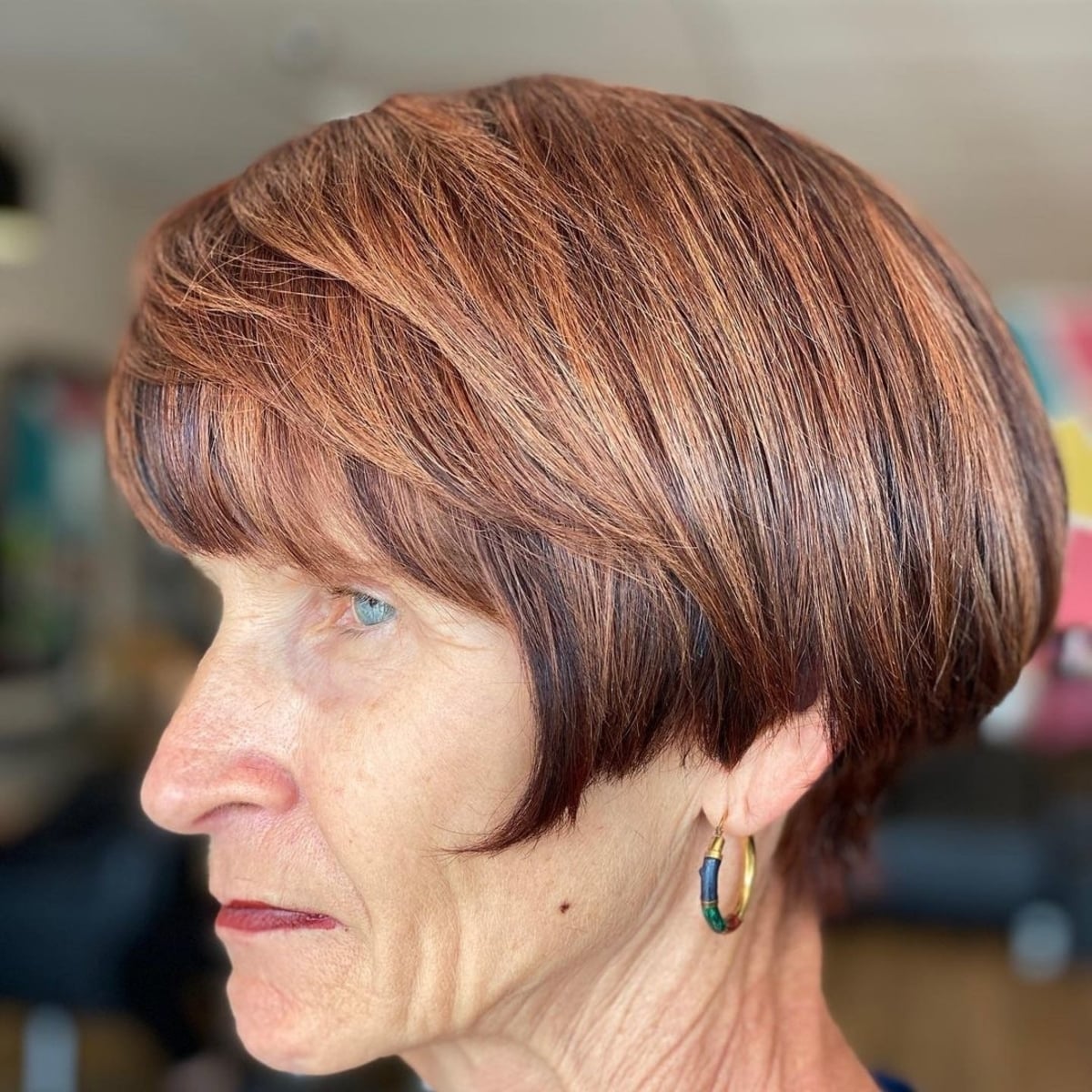 ear length layered bob
