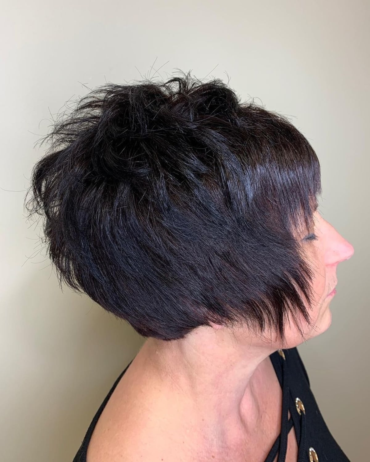 edgy and stylish shag cut