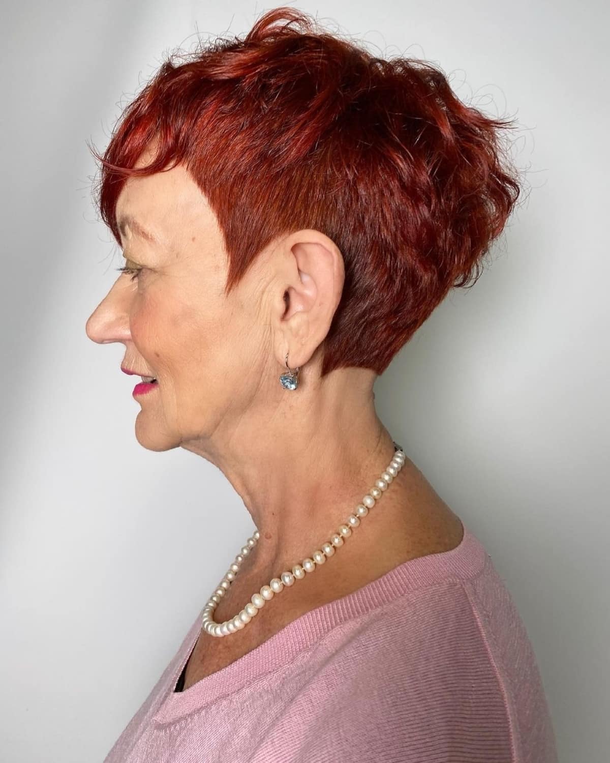 edgy hairstyle for women over 70 with personality