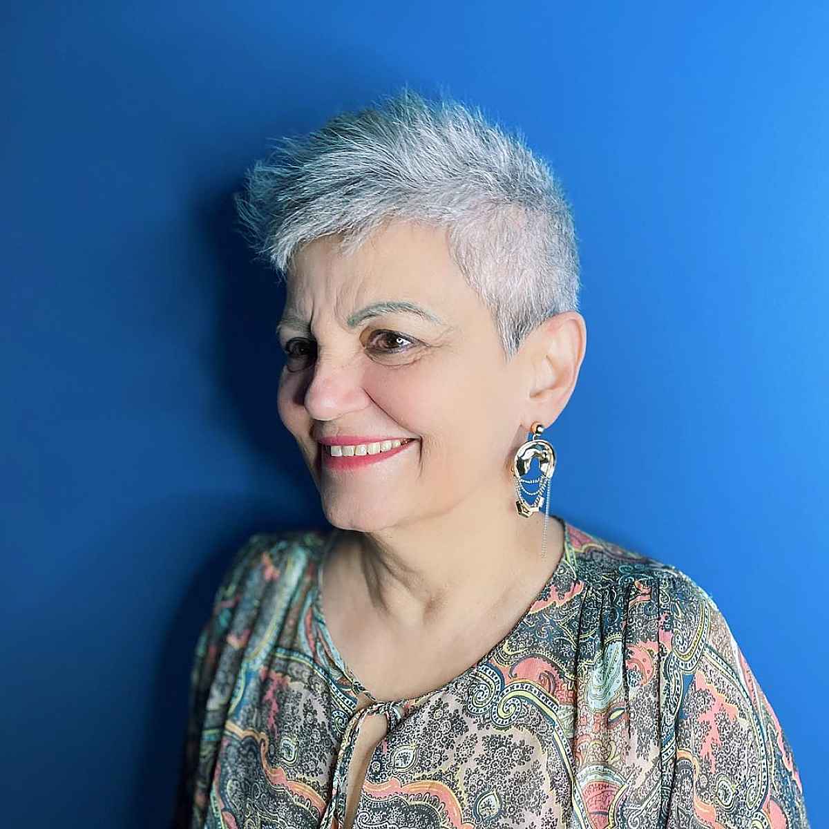 edgy spiky pixie for ladies over seventy