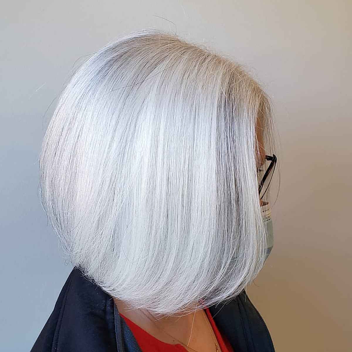 extra long inverted bob for 60 year old ladies