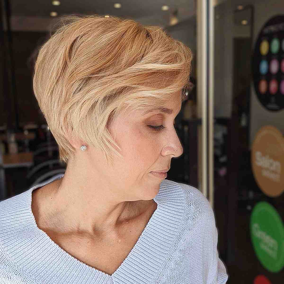 extra long side swept pixie for ladies 50 and over