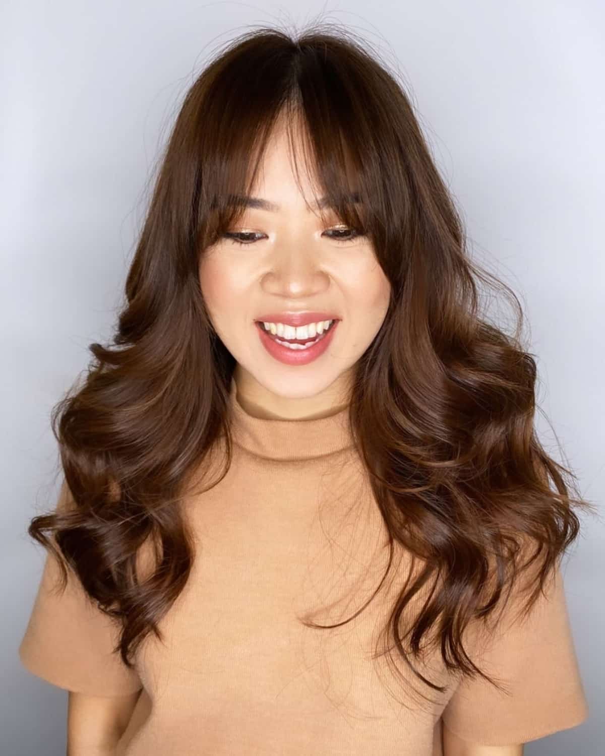 face framing curtain bangs