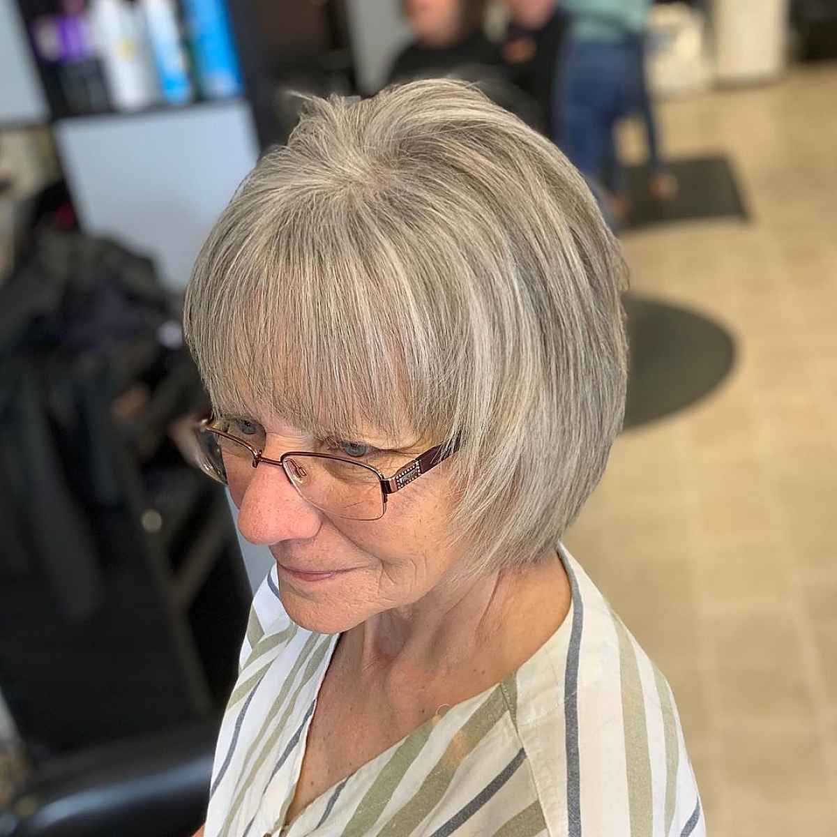 face framing layers for ladies in their 70s