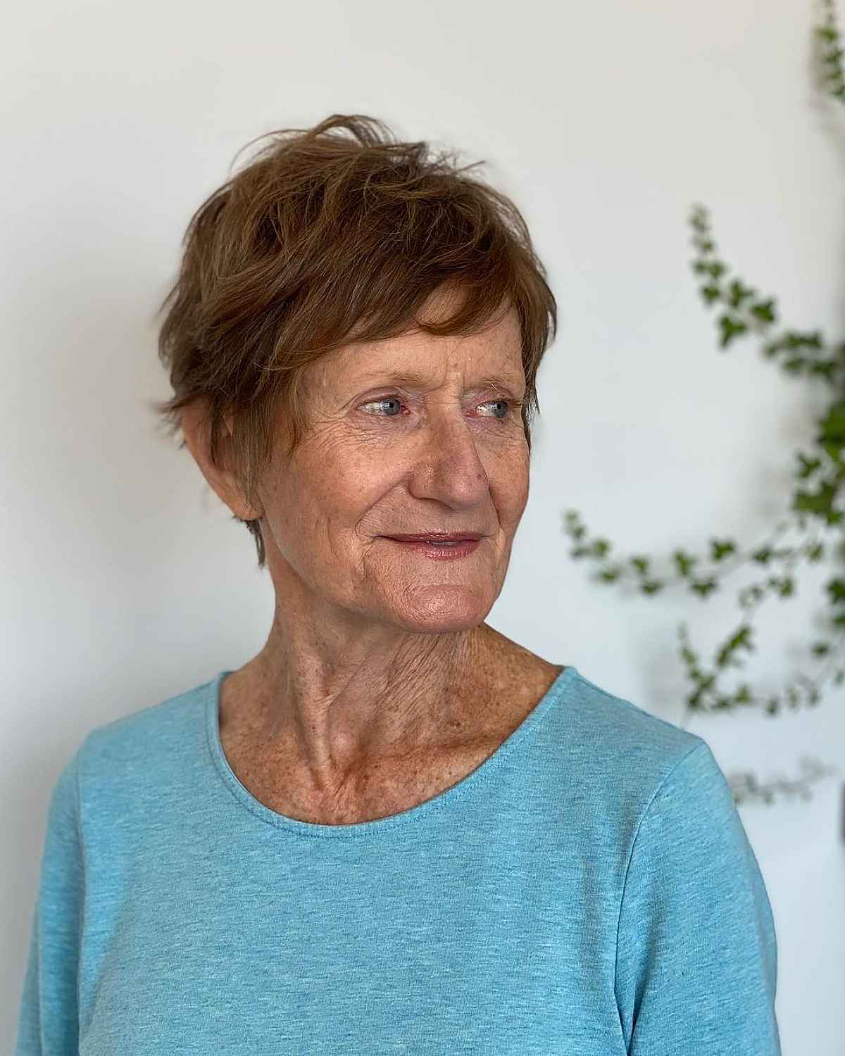 feathered pixie cut for ladies in their seventies