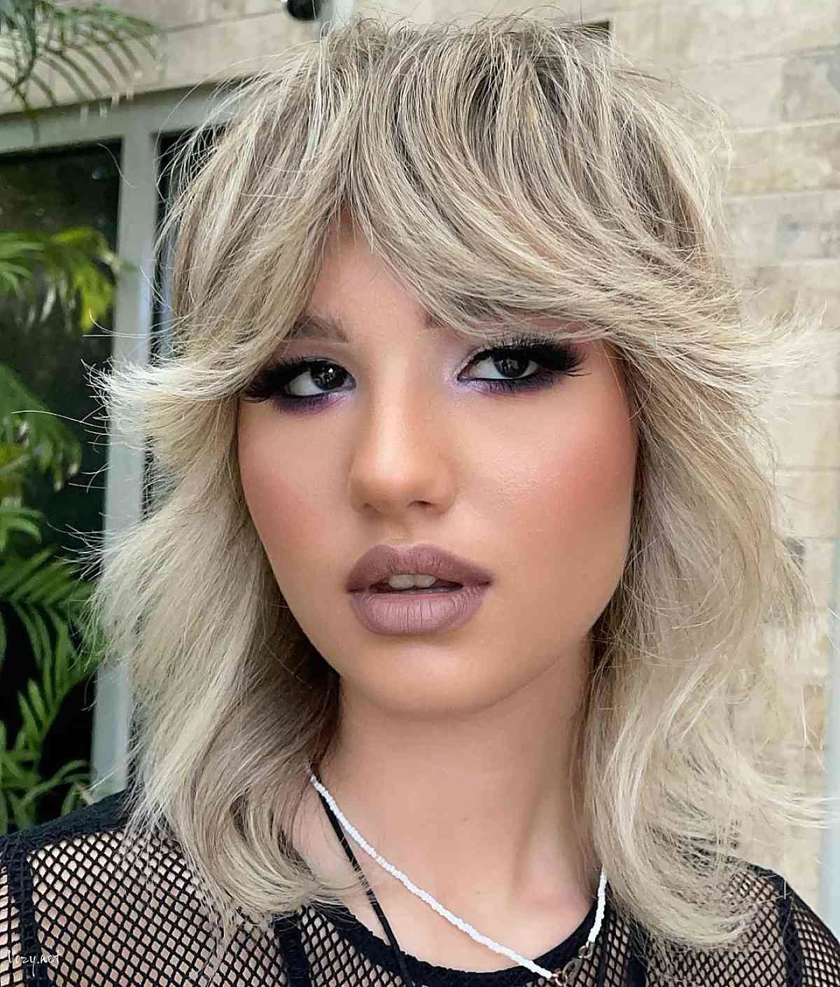 feathered shag cut