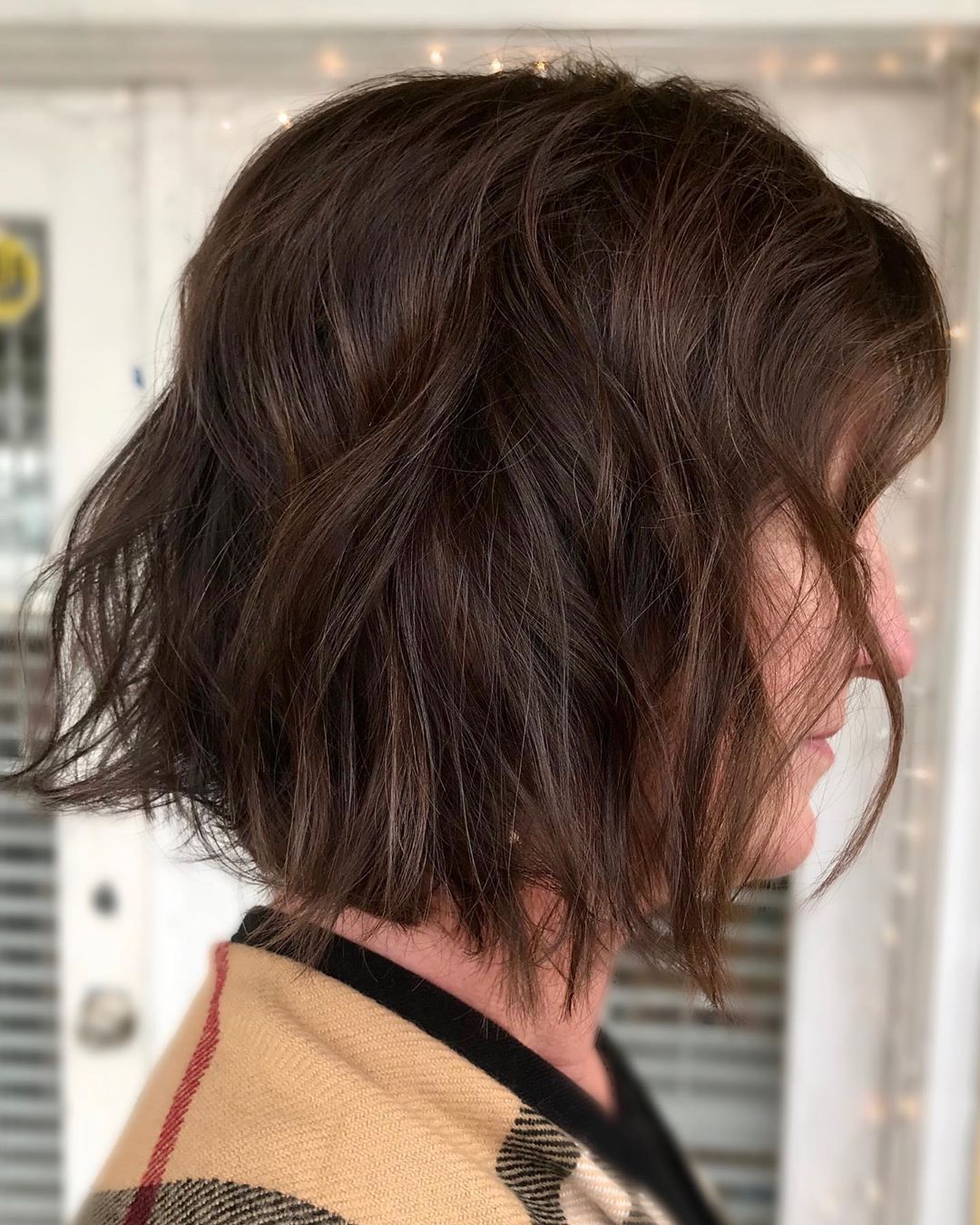 flattering chocolate brown hair