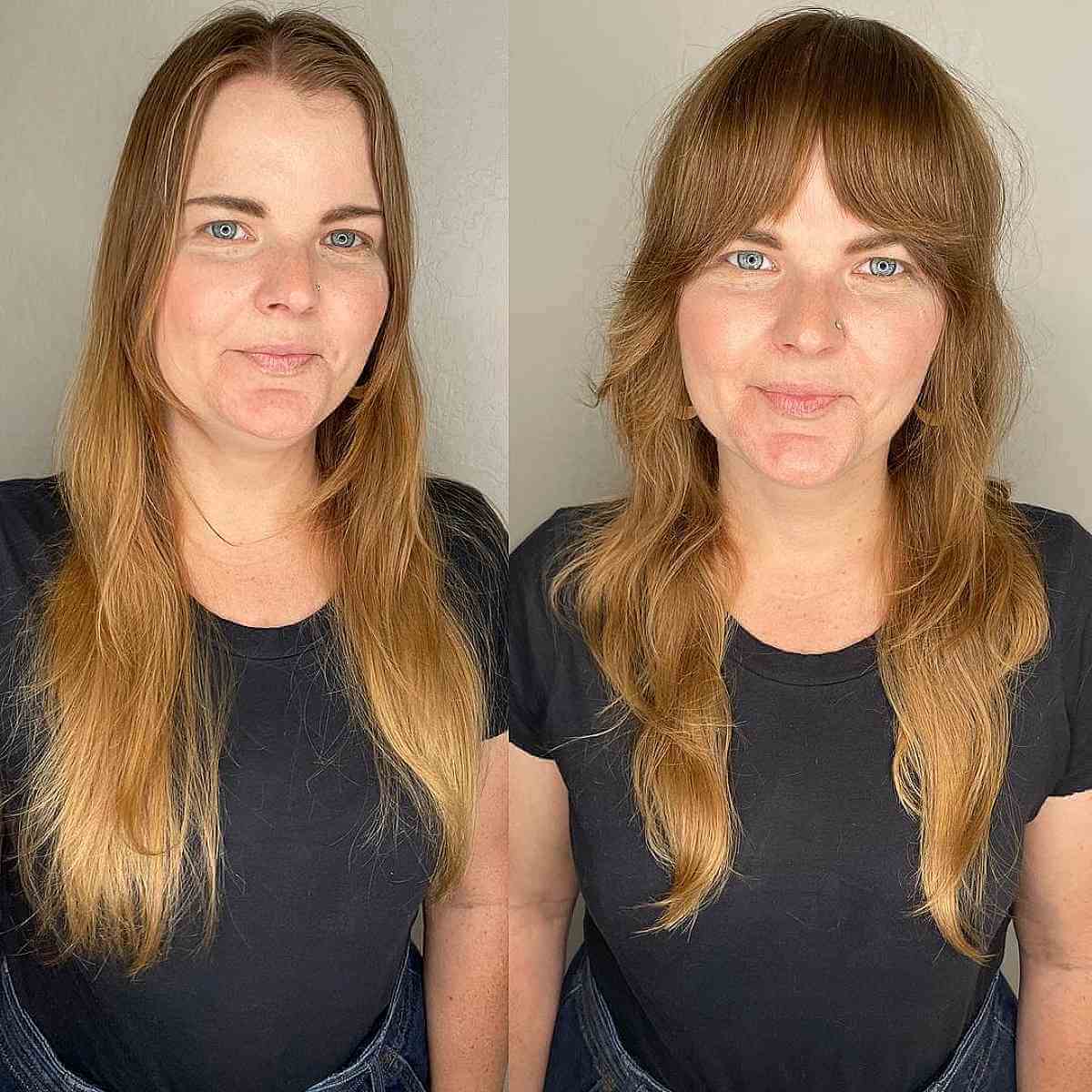 flattering shag for long fine hair