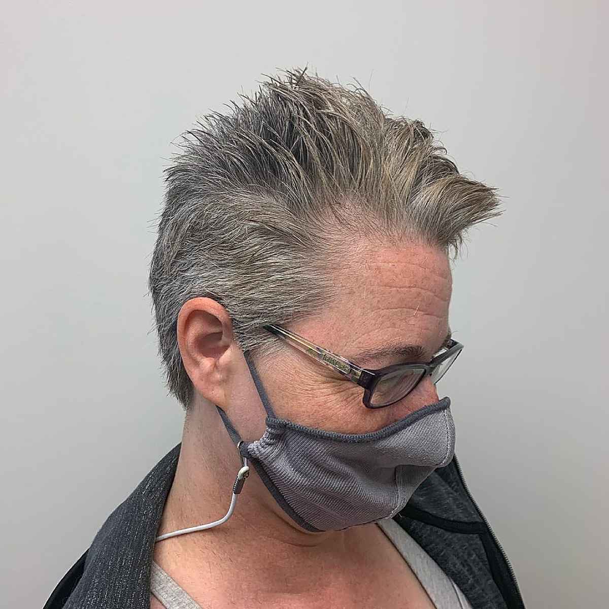 funky spiky pixie bob for women over 60