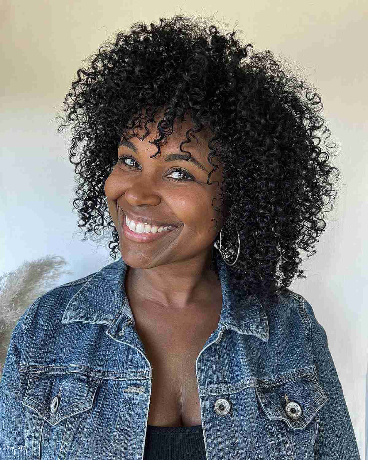 gorgeous bouncy natural layered curls
