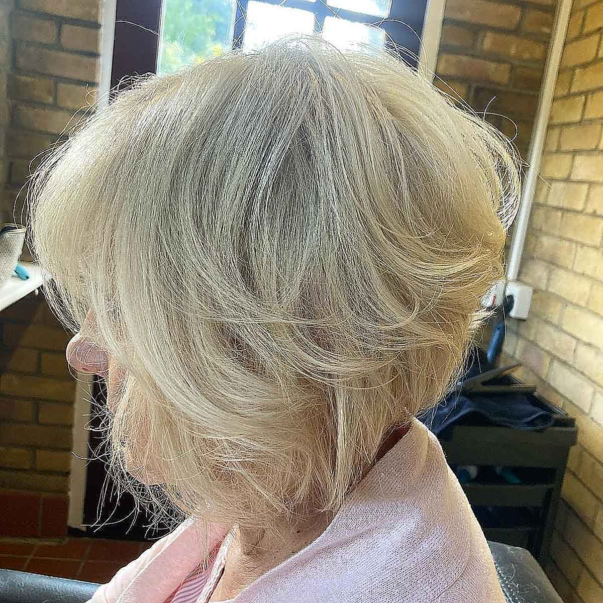 graduated bob for fine hair for women passed sixty