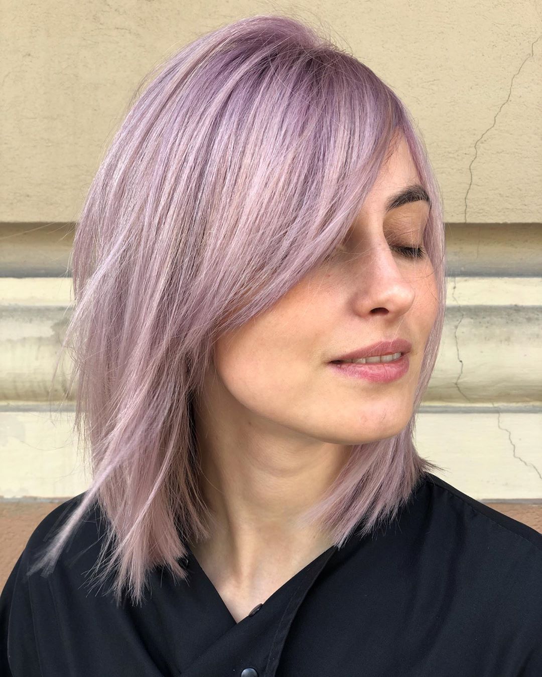 layered bob with bangs for thin hair