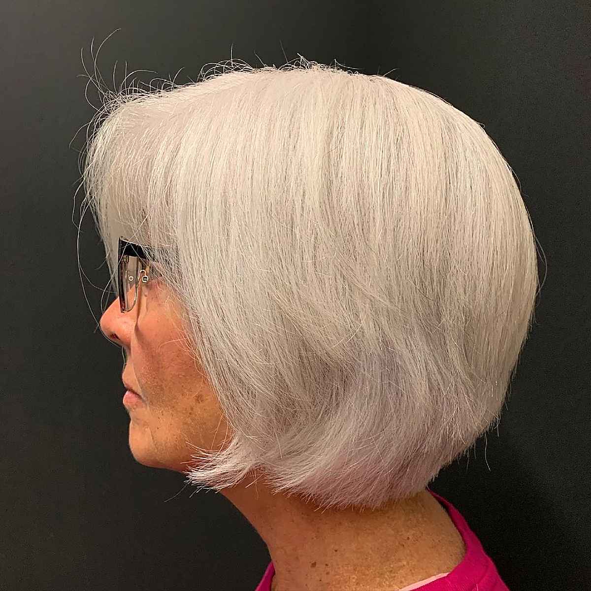 layered bobbed hair for women over sixty