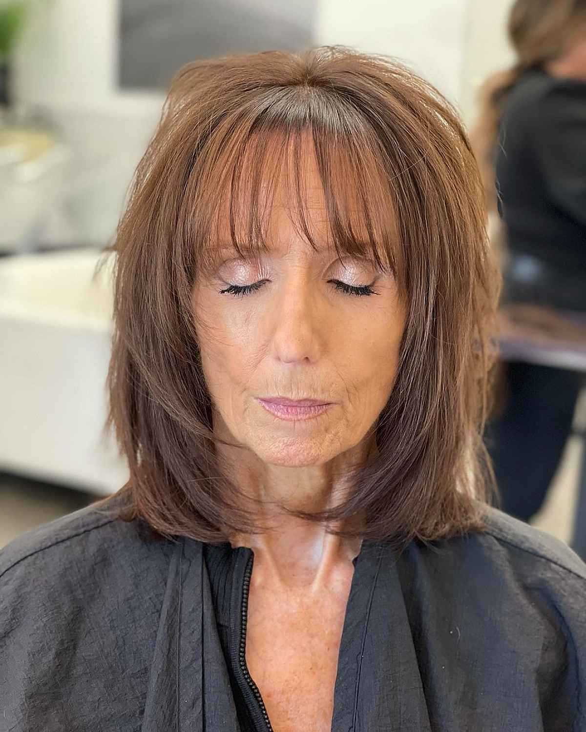 layered lob for 60 year olds