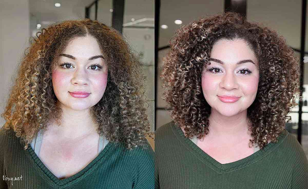 layered natural springy curls