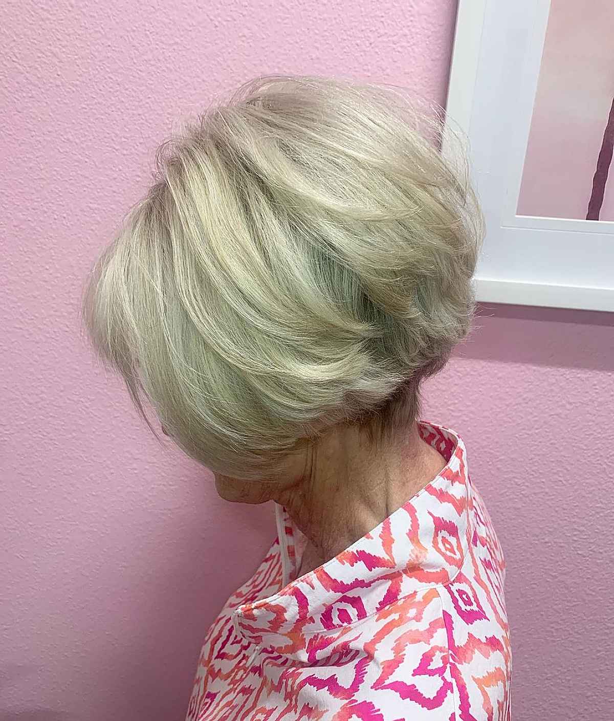 layered short hair for older 70 year old ladies