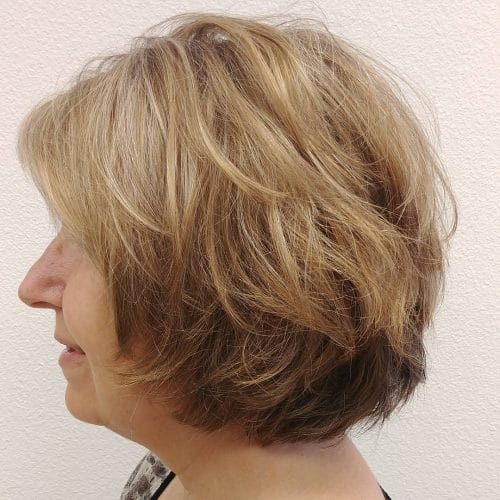 layered bob with side swept bang 1