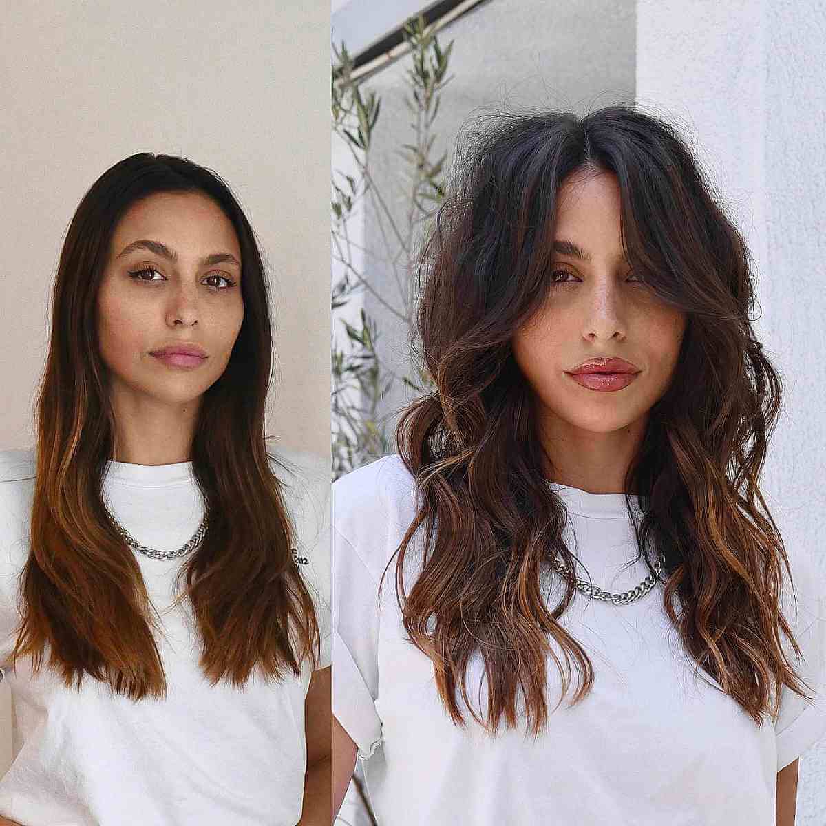 long curtain bangs with layers