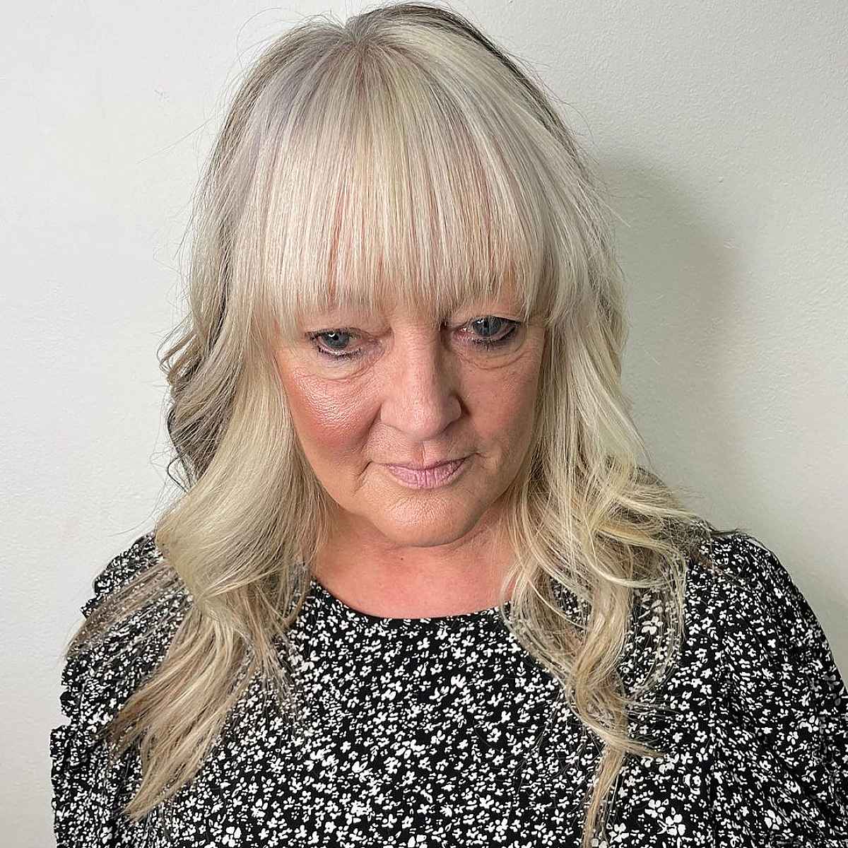 long layers and fringe for a 60 year old lady